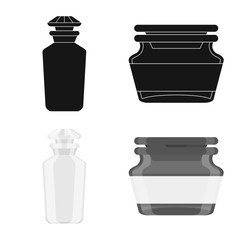 Vector illustration of retail and healthcare logo. Set of retail and wellness stock vector illustration.