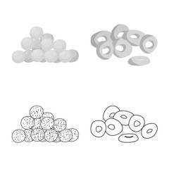 Vector illustration of Oktoberfest and bar icon. Collection of Oktoberfest and cooking stock symbol for web.