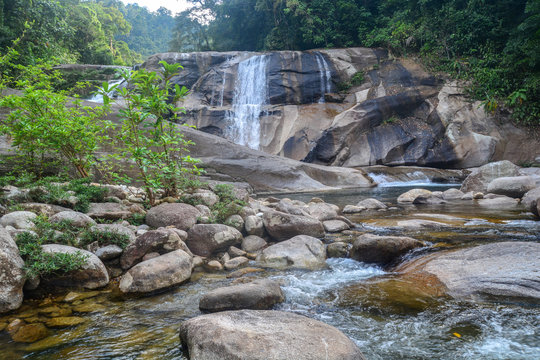 Phrom Lok Waterfall, Khao Luang National Park in Nakhon Si Thammarat, Thailand.