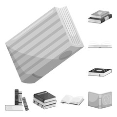 Vector illustration of education and source sign. Set of education and information stock symbol for web.