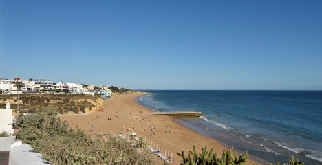 Fototapeta na wymiar Elevated view of Praia Dos Pescadores, Albufeira, Algarve, Portugal,