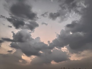 dramatic sky with clouds