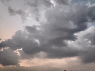 dramatic sky with clouds