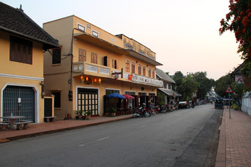 street (Sakkaline road) in Luang Prabang (Laos)