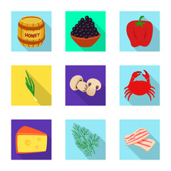 Vector design of taste and product icon. Collection of taste and cooking stock vector illustration.