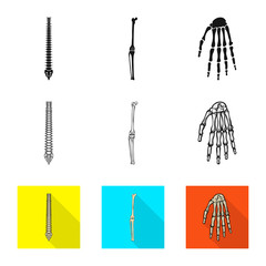 Vector illustration of medicine and clinic symbol. Collection of medicine and medical stock symbol for web.