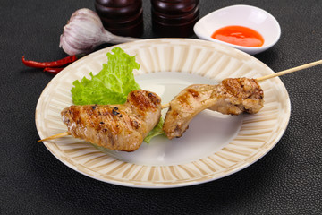 Chicken wings skewer