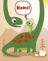 Dinosaurs cartoon family © Bhonard21