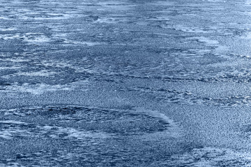 Ice surface in winter.