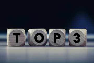 Wooden Blocks With Top 3 Text