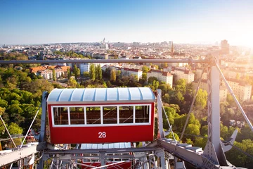 Rolgordijnen Aerial view to Vienna in Austria from Ferris Wheel © candy1812