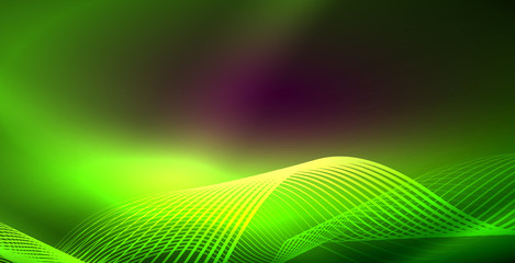 Neon lines shiny glowing background