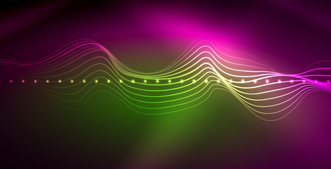 Neon lines shiny glowing background