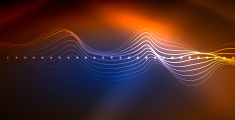 Neon wave background