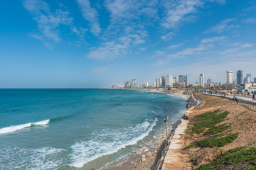 Cityscape of Tel Aviv taken from Jaffa, Tel Aviv-Yafo, Israel