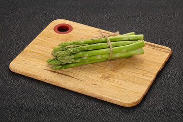 Raw asparagus heap