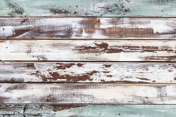 Vintage painted wooden fence texture and background