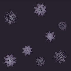 New Year background vector with falling snowflakes