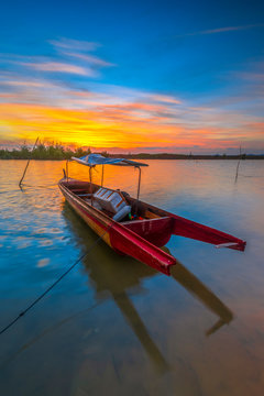early morning in the beach