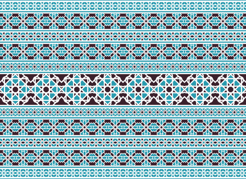 Vector Border Arabic Pattern