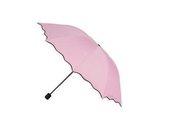 pink umbrella isolated on white