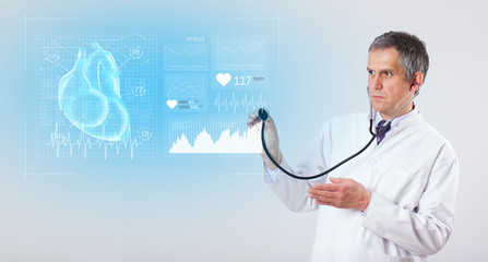 Experienced cardiologist presenting the test results
