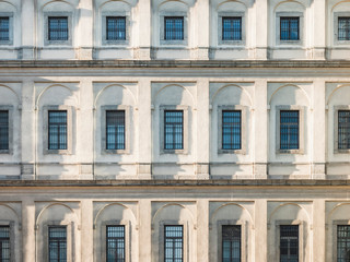 Fototapeta na wymiar Old building Facade window pattern Architecture details