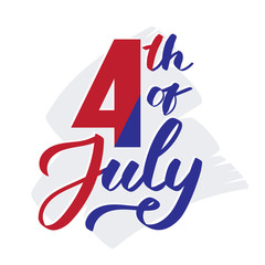 4th of July - hand-writing, calligraphy