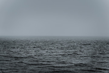 Dark sea with fog