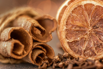 Close up of Christmas Spices