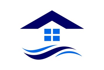 residence abstract home logo icon