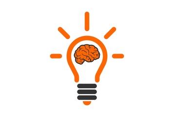 smart idea brain abstract logo icon concept