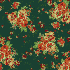 illustration of a beautiful floral bouquet.  watercolor floral pattern, 