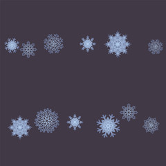 New Year background vector with falling snowflakes