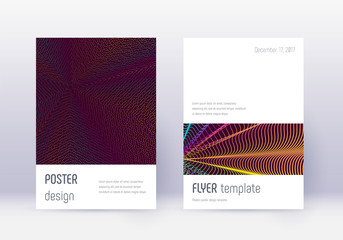 Minimalistic cover design template set. Rainbow ab