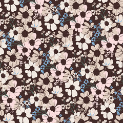 illustration of a beautiful floral bouquet.  watercolor floral pattern, 