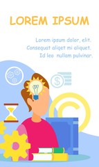 IQ, Intelligence Test Flyer Flat Vector Template