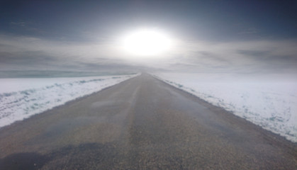 road in sun