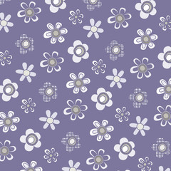 Fashionable pattern in small flowers. Floral background for textiles