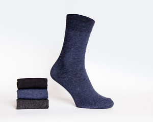 striped socks isolated on white background