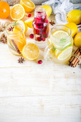 Fall and winter refreshing infused water