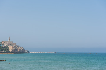 Cityscape of Jaffa as seen from Tel Aviv, Tel Aviv, Israel