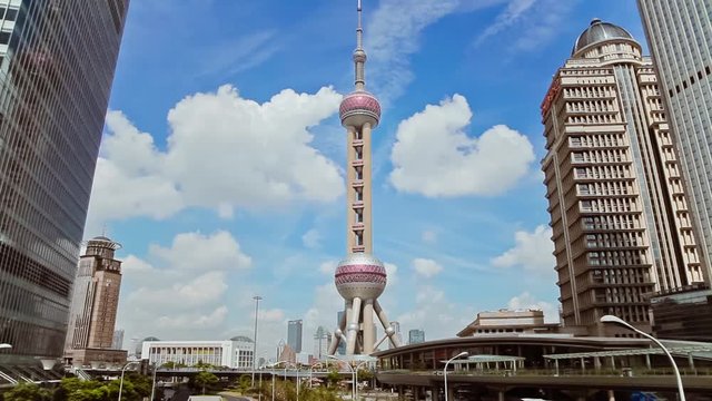 Shanghai China-Oct 24 2013,video of Oriental Pearl Tower in Shanghai