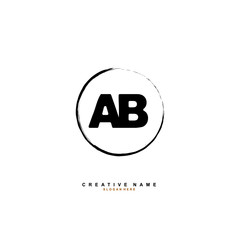 A B AB Initial logo template vector. Letter logo concept