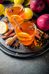 Autumn winter hot spicy tea
