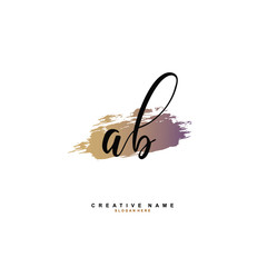 A B AB Initial logo template vector. Letter logo concept