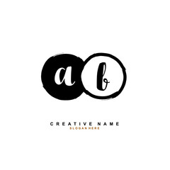 A B AB Initial logo template vector. Letter logo concept