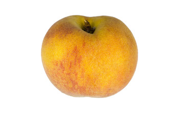 Ripe peach fruit isolated on white background Full depth of field.
