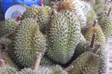 Naklejka na ściany i meble Durian in the market