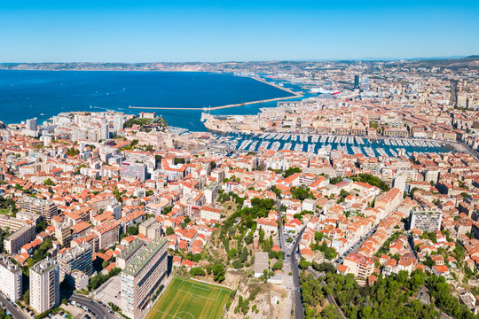 Marseille Aerial Panoramic View, France